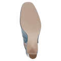 Czółenka bez pięty niebieskie Caprice Twiggy ze skóry naturalnej lakierowanej to eleganckie i wygodne buty damskie na stabilnym słupku. Technologia MEMOTION, miękka wkładka oraz modny fason zapewniają komfort przez cały dzień.