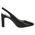 Czółenka bez pięty czarne Caprice Twiggy wykonane ze skóry naturalnej to eleganckie buty damskie na stabilnym słupku. Kwadratowy nosek, miękka skórzana wkładka i wygodny fason zapewniają komfort oraz styl na wyjątkowe okazje i do pracy.