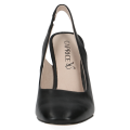 Czółenka bez pięty czarne Caprice Twiggy wykonane ze skóry naturalnej to eleganckie buty damskie na stabilnym słupku. Kwadratowy nosek, miękka skórzana wkładka i wygodny fason zapewniają komfort oraz styl na wyjątkowe okazje i do pracy.