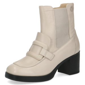 Botki na słupku kremowe - Amber  [25324-41-106]