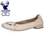 Baleriny beżowe Vanny ze skóry jelenia  [22106-42-145]