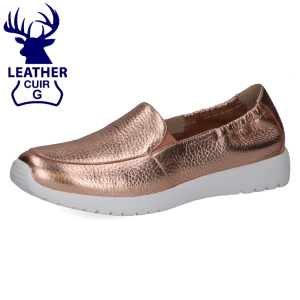 Półbuty różowe złoto Peggy ze skóry jelenia  [24707-42-974]