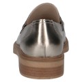 Eleganckie metaliczne mokasyny Caprice uszyte z poyskującej skóry naturalnej w odcieniu złota. Fason loafers na brązowej podeszwie nadaje szyku, a technologia AIRMOTION zapewnia optymalną cyrkulację powietrza i miękkość przy każdym kroku.