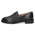 Eleganckie granatowe mokasyny Caprice z gładkiej skóry naturalnej. Klasyczny fason typu loafers świetnie uzupełni każdą stylizację, a technologia AIRMOTION zapewnia stałą cyrkulację powietrza i wyjątkowy komfort noszenia przez cały dzień.