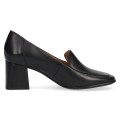 Czarne półbuty damskie Caprice Tessa ze skóry naturalnej to eleganckie i wygodne buty do pracy oraz na co dzień. Technologia MEMOTION, miękka wkładka i klasyczny fason zapewniają komfort noszenia oraz ponadczasowy styl.
