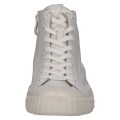 Nowoczesne wysokie sneakersy Caprice uszyte z gładkiej skóry naturalnej. Sznurowanie za kostkę i gumowy nosek nadają im sportowy sznyt, a gruba podeszwa i miękka wkładka gwarantują wygodę i doskonałą amortyzację każdego dnia.