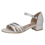 Sandały białe/srebrne Carla [28200-42-191]