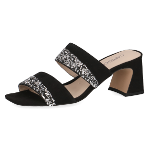 Klapki na obcasie czarne Benice [27209-42-004]