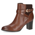 Botki na słupku brązowe - Verdana [25355-43-303]