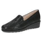 Półbuty czarne wężowe Ann [24701-42-010]