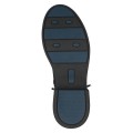 Stylowe granatowe kozaki Caprice ze skóry licowej i zamszowej. Boczny zamek ułatwia zakładanie, ozdobna klamra dodaje szyku, technologia AIRMOTION dba o amortyzację, a podeszwa BLUE GRIP zapewnia antypoślizgową przyczepność