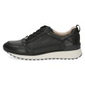 Wygodne czarne sneakersy Caprice wykonane z niezwykle miękkiej i elastycznej skóry jelenia. Sznurowana cholewka idealnie dopasowuje się do stopy, a elastyczna podeszwa z technologią AIRMOTION zapewnia najwyższy poziom cyrkulacji powietrza i amortyzacji.