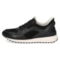 Czarno-srebrzyste sneakersy Caprice z połączenia zamszu i połyskującej skóry. Wygodny system hands-free ułatwia wsuwanie bez użycia rąk, a podeszwa z technologią AIRMOTION zapewnia znakomitą cyrkulację powietrza, amortyzację i całodzienny komfort.