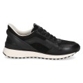 Czarno-srebrzyste sneakersy Caprice z połączenia zamszu i połyskującej skóry. Wygodny system hands-free ułatwia wsuwanie bez użycia rąk, a podeszwa z technologią AIRMOTION zapewnia znakomitą cyrkulację powietrza, amortyzację i całodzienny komfort.