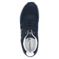 Wegańskie granatowe sneakersy Caprice wykonane z lekkiej tkaniny i siateczki. Innowacyjna podeszwa z technologią CLIMOTION zapewnia niezwykłą miękkość, sprężystość oraz optymalną cyrkulację powietrza przy każdym kroku.