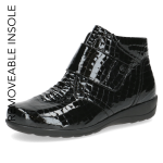 Botki ocieplane lakierowane czarne - Vera [26457-41-014]