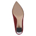 Czerwone czółenka damskie Caprice Effi ze skóry naturalnej to eleganckie buty na stabilnym obcasie 8,5 cm. Technologia onAIR ANTISHOKK amortyzuje wstrząsy, zapewniając komfort noszenia przez cały dzień – do pracy, na wesele i wyjątkowe okazje.