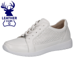 Buty sportowe białe Peggy ze skóry jelenia [23722-44-105]