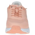 Lekkie, brzoskwiniowo-różowe sneakersy damskie Caprice ze sportowej siateczki. Technologia CLIMOTION® zapewnia idealną cyrkulację powietrza, amortyzację i komfort noszenia. Idealny wybór na aktywne dni i do codziennych stylizacji.