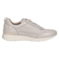 Wygodne, jasnobeżowe sneakersy damskie Caprice wykonane z miękkiej skóry naturalnej. Perforacja na cholewce i technologia AIRMOTION gwarantują doskonałą cyrkulację powietrza oraz amortyzację. Idealne do codziennych, miejskich stylizacji.