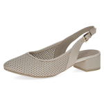 Czółenka beżowe bez pięty Anuschka  [29602-44-404]