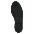 Bordowe mokasyny damskie ze skóry nubukowej na grubej, traktorowej podeszwie. Elegancka ozdoba z przodu podkreśla klasyczny styl. Wygodne loafersy idealne do codziennych i półformalnych stylizacji przez cały sezon.