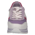 Biało-fioletowe buty sportowe Caprice Vanessa ze skóry naturalnej i zamszu to lekkie sneakersy damskie na co dzień. Wkładka MEMOTION, elastyczna podeszwa 4 cm oraz tęgość G zapewniają wygodę, amortyzację i doskonałe dopasowanie.