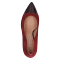 Czerwone czółenka damskie Caprice Effi ze skóry naturalnej to eleganckie buty na stabilnym obcasie 8,5 cm. Technologia onAIR ANTISHOKK amortyzuje wstrząsy, zapewniając komfort noszenia przez cały dzień – do pracy, na wesele i wyjątkowe okazje.