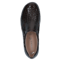 Brązowe lakierowane półbuty damskie Caprice Brown Croco ze skóry naturalnej. Model z podeszwą 3,5 cm, wyjmowaną skórzaną wkładką i technologią AIRMOTION zapewniającą komfort, amortyzację i dobrą wentylację.