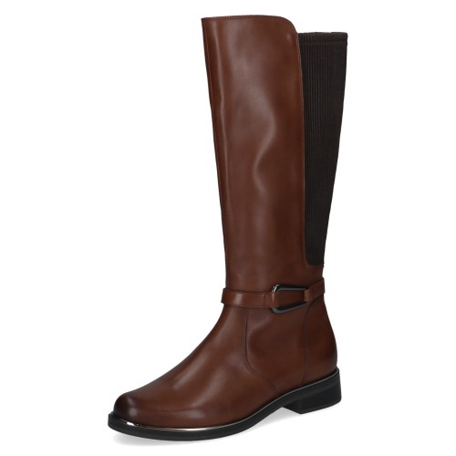 Koniakowe kozaki damskie Caprice Hella to eleganckie i stylowe buty na jesień i zimę. Modny kolor koniakowy i klasyczny fason sprawiają, że kozaki damskie świetnie pasują do sukienek, spódnic, jeansów i codziennych stylizacji.